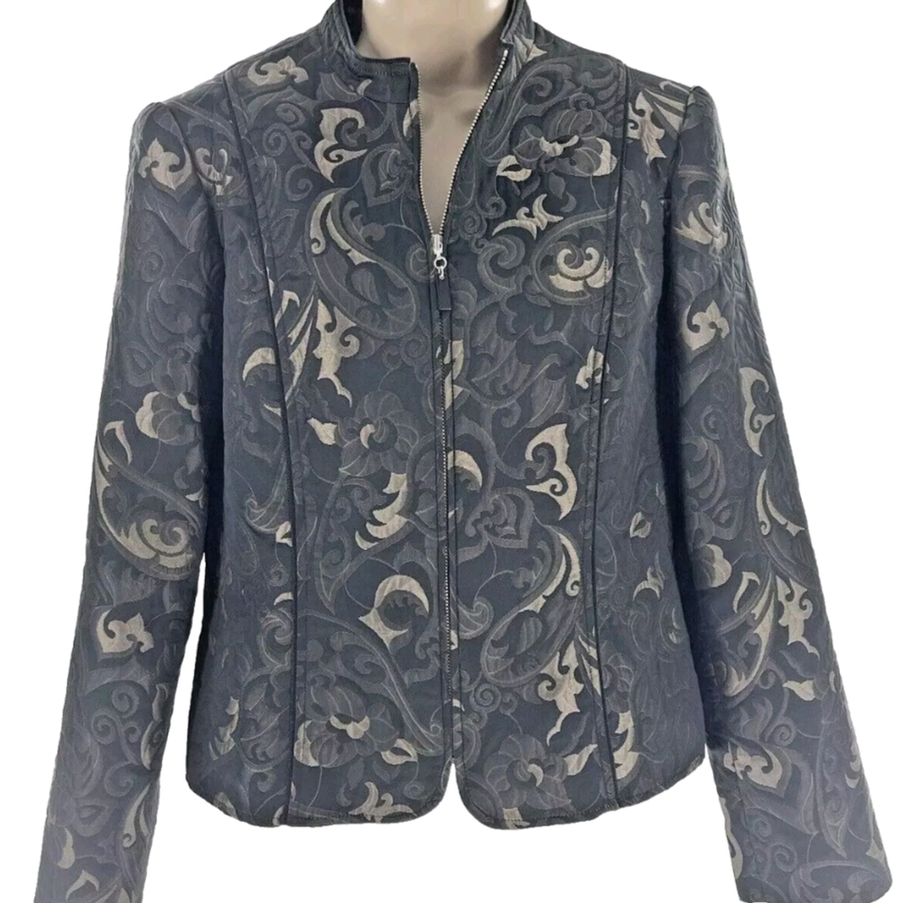 Elegant Black Patterned Blazer - image 4